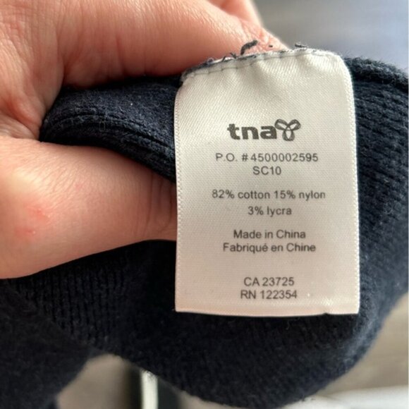 Aritzia Tna Women's Knit Leggings Y2k 2000s Navy Blue Size Small Cozy Neutral - Picture 7 of 14